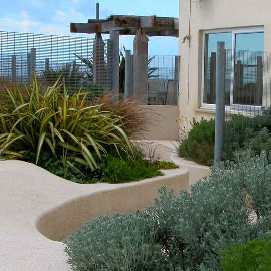 A beach-front garden in West Sussex